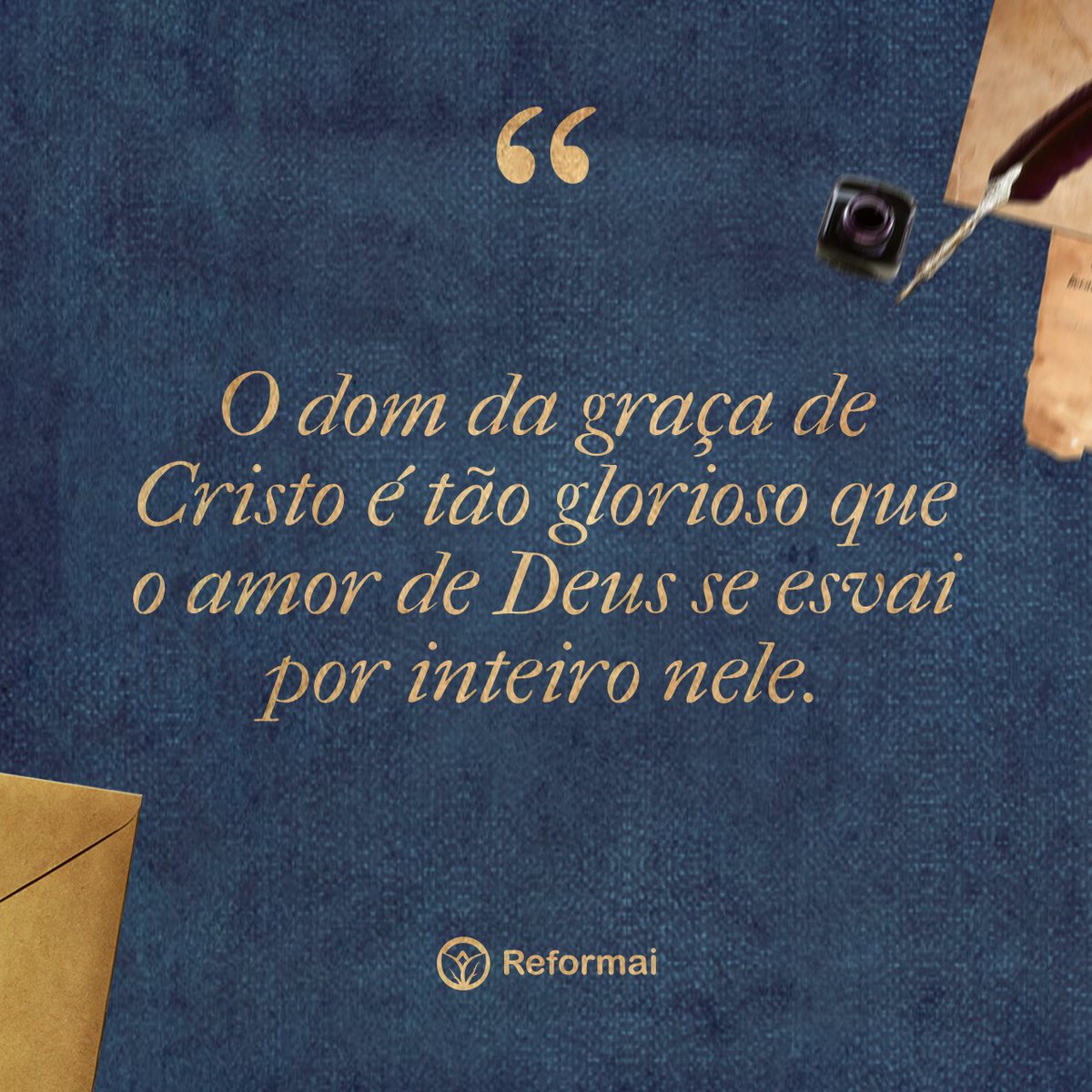 Reformai's tweet photo. "O dom da graça de Cristo é tão glorioso que o amor de Deus se esvai por inteiro nele." (Thomas Manton)
#tulip #teologiareformada #calvinismo #reformai #5solas #solascriptura #soluschristus #solagratia #solafide #solideogloria https://t.co/SepiweWVqj