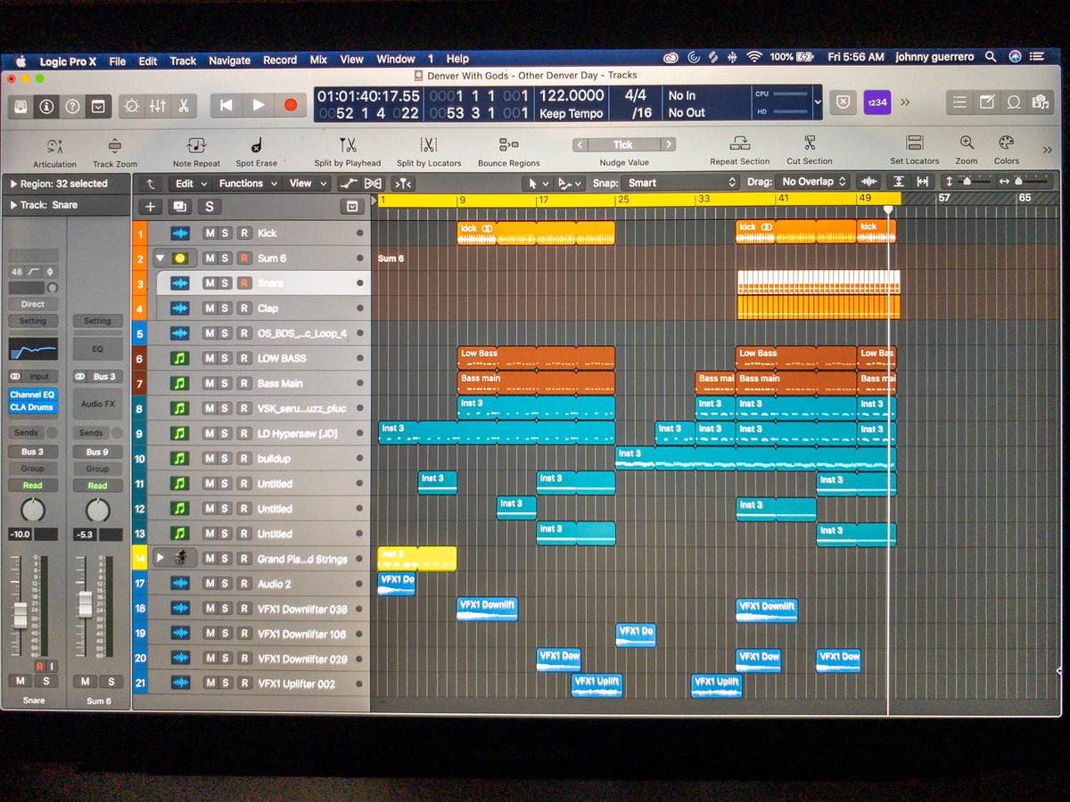 JohnnyFGuerrero's tweet photo. Track for #denvervlog day 2 - exported. Video coming soon...
#music #logicprox #producerlife #vlogger #YouTube #travelvlog https://t.co/N0o4iiTXga