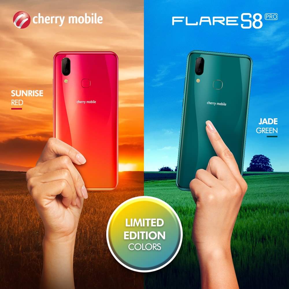 CherryMobilePH's tweet photo. Alin sa LIMITED EDITION COLORS ng FLARE S8 PRO ang bet nyo? 

Comment below: Emoticon ‘wow’😲 kung Sunrise Red or emoticon ‘heart’ ❤️ kung Jade Green naman. 

Available soon at Cherry Mobile outlets nationwide!

#LiveLikeAPro #FlareS8Pro https://t.co/60QSv0u1IS