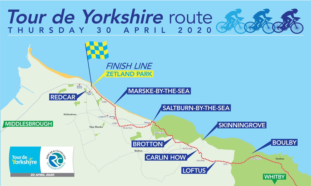 RedcarCleveland's tweet image. 🔵🟡

@letouryorkshire is coming our way with stage one finishing in Redcar.

The towns and villages along our coastline will look magnificent for all to see.

Check out the route map announced this morning below 🚴