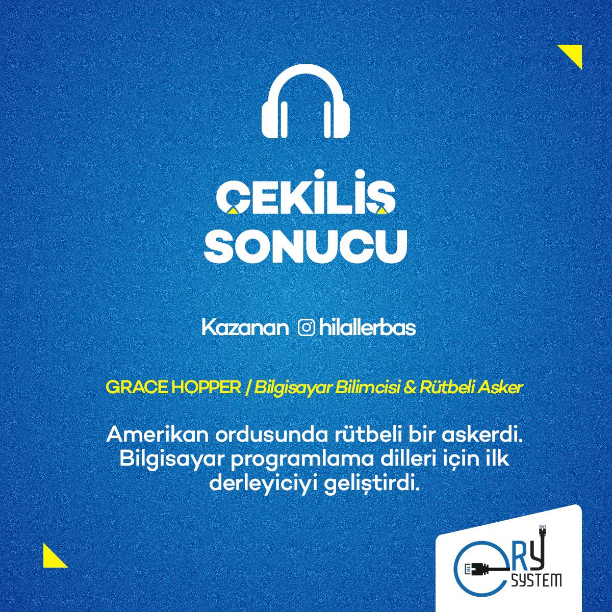 erysystem's tweet photo. Yarışmamız açıklandı! Kazanan yarışmacımızın iletişim bilgilerini özel mesaj yoluyla bizimle paylaşmasını rica eder, hediyesini iyi günlerde kullanmasını dileriz. Daha fazlası için takipte kalmayı unutmayın! #yarışma #çekiliş #hediye  #yarışmazamanı #erysystem #erybilişim https://t.co/xk200cCzpr