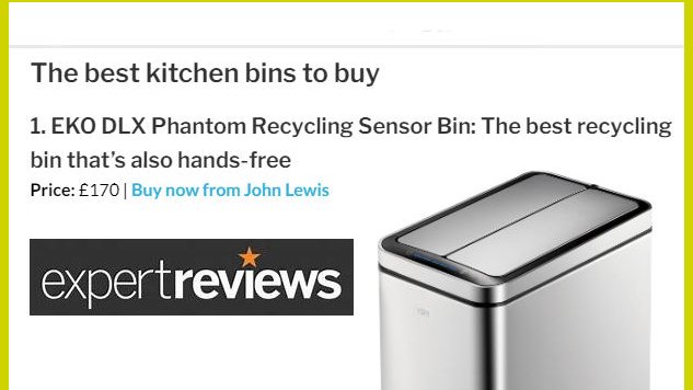 EKOhomeUK's tweet photo. Proud to announce our EKO Deluxe Phantom Recycling Sensor Bin claimed the No.1 spot in The Best Kitchen Bins To Buy by Expert Reviews.
See the full article here - https://t.co/znBhFsEzt9
https://t.co/BZqJrAOJe5
#toprated #expertreviews #kitchenbin #sensorbin #ekohome https://t.co/FrpS0xIG47