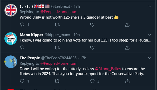 TheSuperShh's tweet photo. So this is what's happening then... The Tories picking the new #Labour leader? Makes sense. #LabourLeadership https://t.co/K9S0ZlEMFb