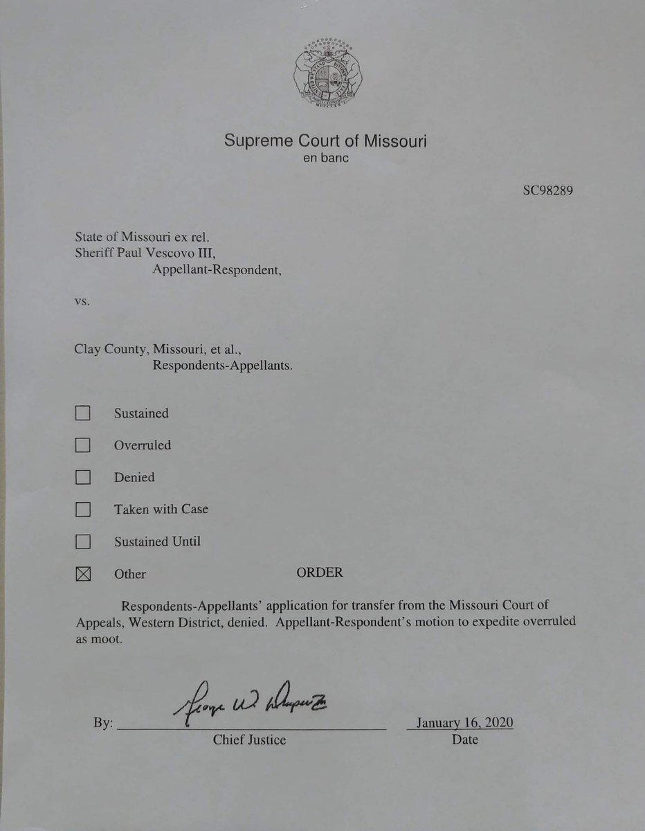 jhwkcmo's tweet photo. The Supreme Court has rejected the Clay County Commission's attempt to short change the men and women of the Sheriff's Department. #ABetterClayCounty #CleanupClayCounty #AuditClayCounty #GetClayCountyBackOnTrack https://t.co/CQNjR8OljS
