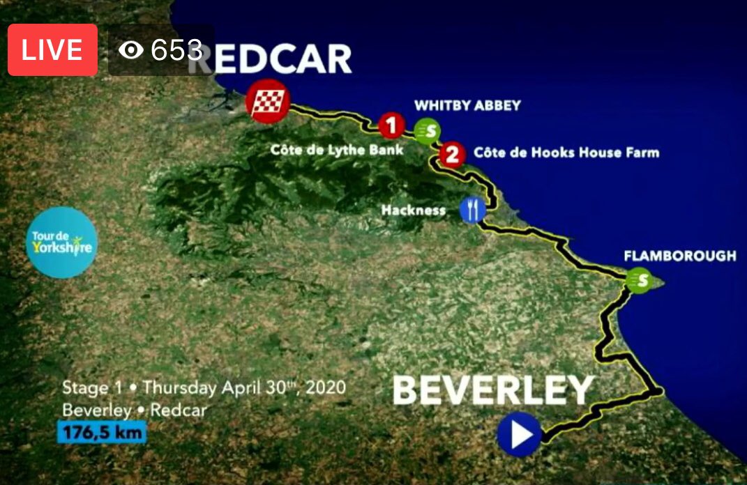 Carl_Quartz's tweet photo. Just picked up on the live feed from Leeds. Amazing news Redcar is the end of the first stage Day 1! Congratulations 🚴🏻‍♂️🚴🏻‍♀️🚴🏻‍♂️🚴🏻‍♀️🚴🏻‍♂️🚴🏻‍♀️ #TourDeYorkshire #Beverley #Bridlington #RobinHoodsBay #Saltburn #Redcar #april2020 https://t.co/QSfNzK9QBu