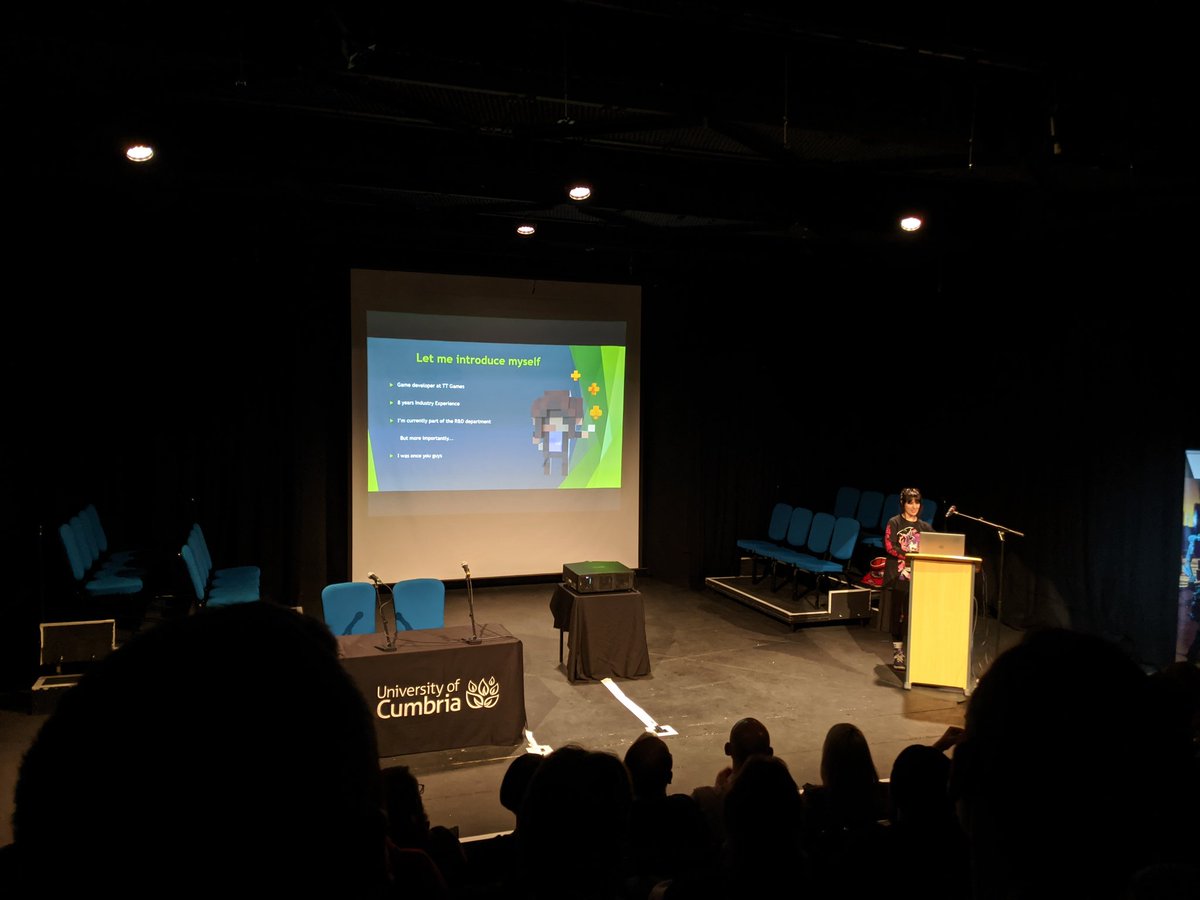 Kicking off with the industry talks!! <a href="/TTGames/">TT Games</a> <a href="/CumbriaUni/">University of Cumbria</a> @DigiArt_UoCIA <a href="/GamesArtMediaGC/">Games Art and Media Gateshead College</a>  #gamedev #indiegames #gamejam #ganejamawards