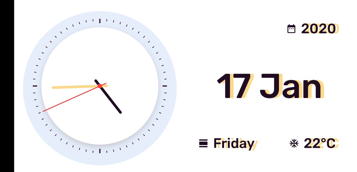 RehanCompany's tweet image. Howz the ui ? #flutter  #FlutterClock #flutterinteract #flutterdev #ui #clock #dart #google #FlutterClockChalange