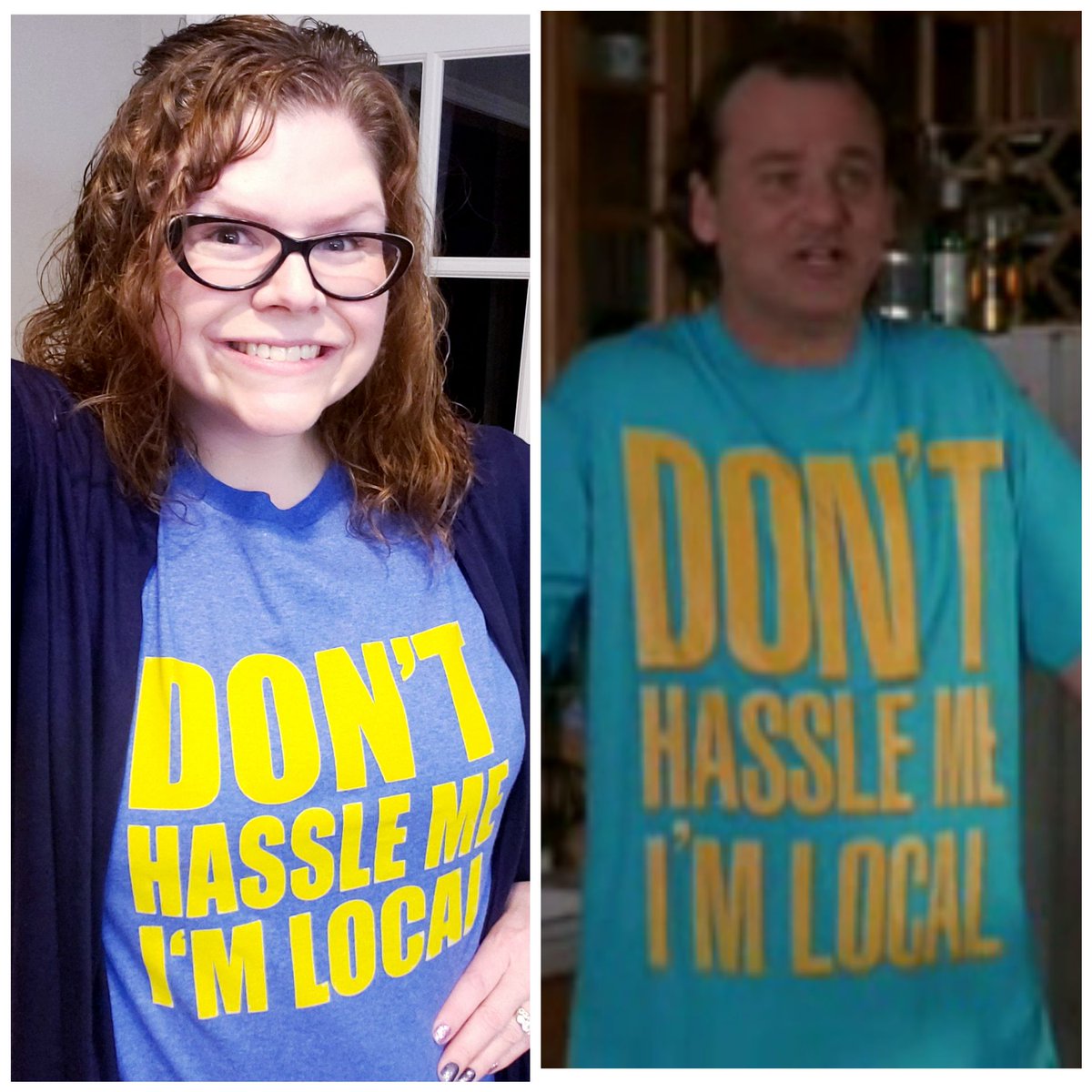 JCollinsMA's tweet photo. The "who wore it better?" edition of #geekyshirtfriday! I ❤ What About Bob? #ImSailing #geekyteacher #teacherlife https://t.co/fnTpwineTD
