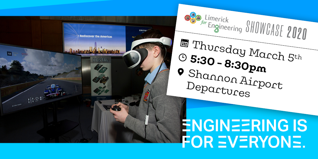 explore_eng's tweet photo. Engineering is for Everyone!π
Discover more about interesting engineering careers here in the Mid-West at the #Limerick4Engineering Showcase 2020π‘
Meet industry professionals, current students and graduates and find out what it's like to work as an engineer. Save the date! π
https://t.co/saoB5HJJpD