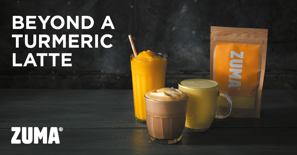 Our Turmeric Chai combines vibrant turmeric with orange and ginger, that works well  with coconut milk. Simply combine 1 mini scoop Turmeric Chai with a splash of hot water &amp; mix to a smooth paste, then top up with steamed coconut milk, stirring as you pour. #veganuary