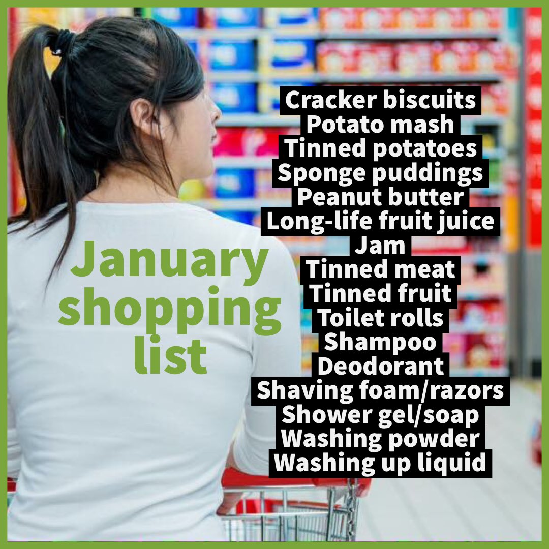 High demand for emergency food is eating into our supplies of some items - could you help us by donating something from our January shopping list?
