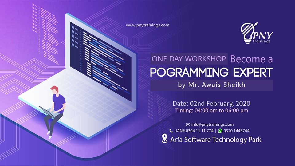 IffatArif5's tweet image. One Day Workshop Become a Programming Expert by Mr. Awais Sheikh
Email: info@pnytrainings.com
Phone: 03041111774 WhatsApp: 0321 9533335
#programmingExpert #workshop