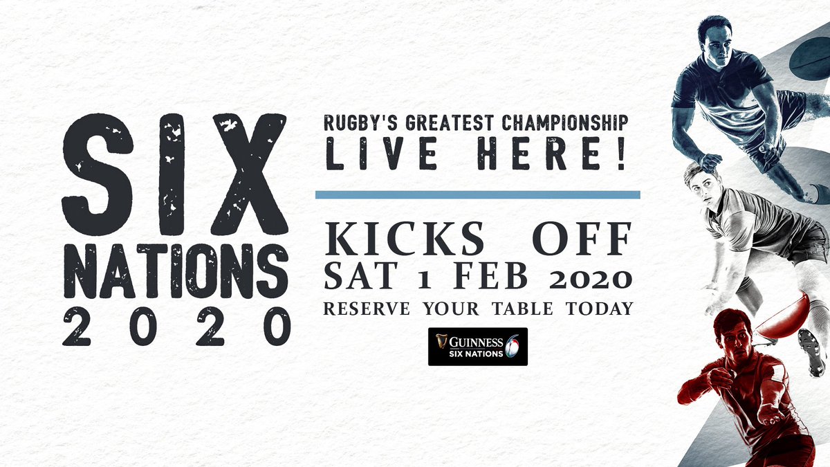 Come and join us for the Six Nations! 
Reserve a table by one of our TV's and get table service throughout the game - so you don't have to miss a second! 🏈