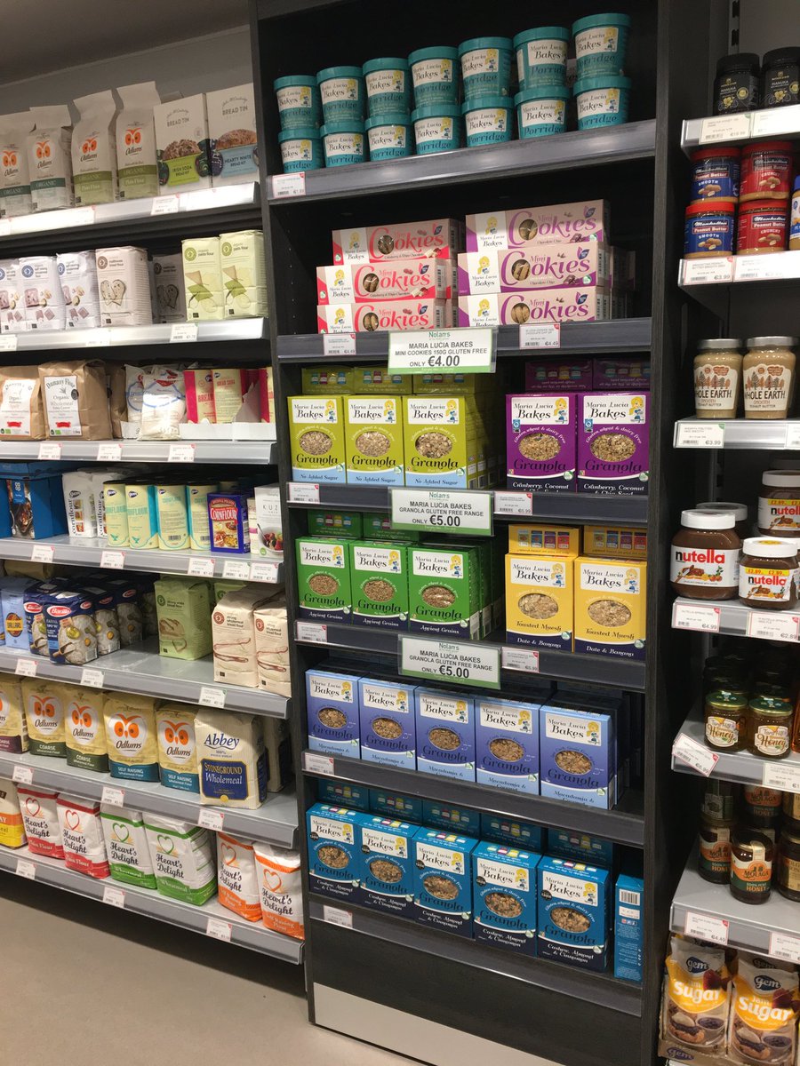 MariaLuciaBakes's tweet photo. Whatever kind of #Glutenfree cereal you’re looking for ⁦@nolansclontarf⁩ have it covered with our full range inc #keto #noaddedsugar #oatfree and our popular #mueslis, cookies  and handy on-the-go pots. Thank you for supporting a small Irish business ! https://t.co/6rTiiX9Ecu