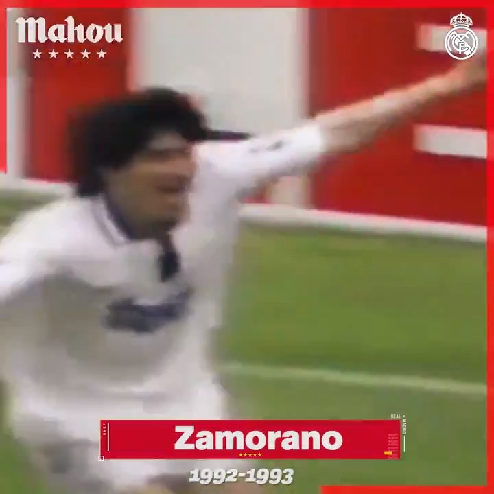 ⌛5⃣🌟 ¡Imposible olvidar esta Jugada Histórica @futbolmahou Cinco Estrellas!
⚽ @bambam9oficial
🆚 @SevillaFC
📅 1992/93
#ElSaborQueNosUne | #HalaMadrid