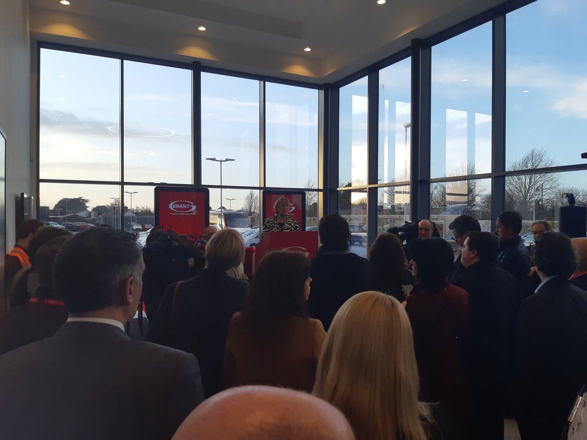 EI_ncorboy's tweet photo. At the opening of @GrantIRL R&amp;D facility today, @JulieSinnamon @Entirl congratulates the team on their achievement- "a company with #GlobalAmbition that has expanded its reach to build a robust business" https://t.co/ca70VNvKyX