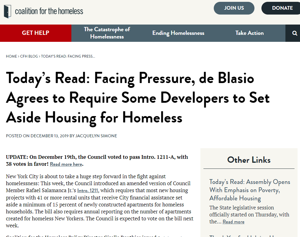 NLIHC's tweet photo. New York City Council Passes Landmark Legislation to Address Homelessness Crisis https://t.co/TB6rrwk42F h/t @NYHomeless https://t.co/Y9Hx37Z82r