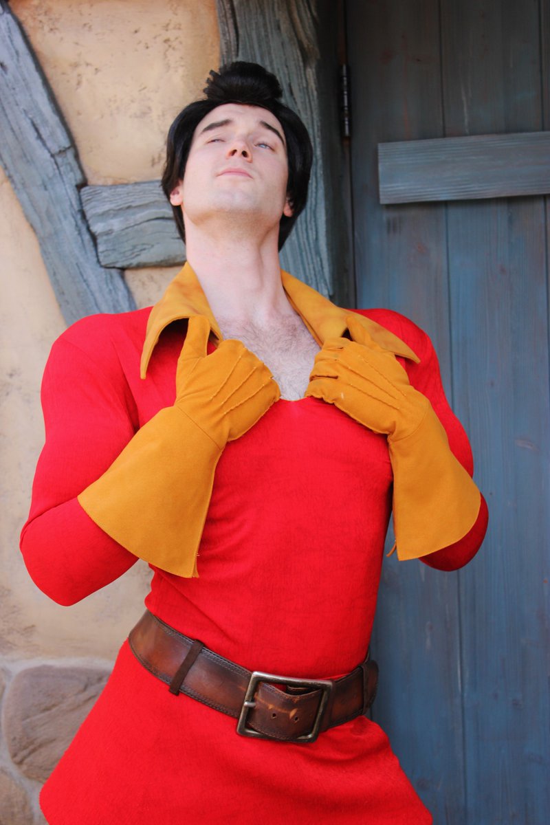 Now that Disney had broken the barriers with aquatic mer-nipples, you'd think they'd be brave enough to tackle human dude nips, but the next chest sighting of Gaston yielded us no nips but plenty of chest hair. And the closest we get to this in the parks is a M&G cheeky peek.