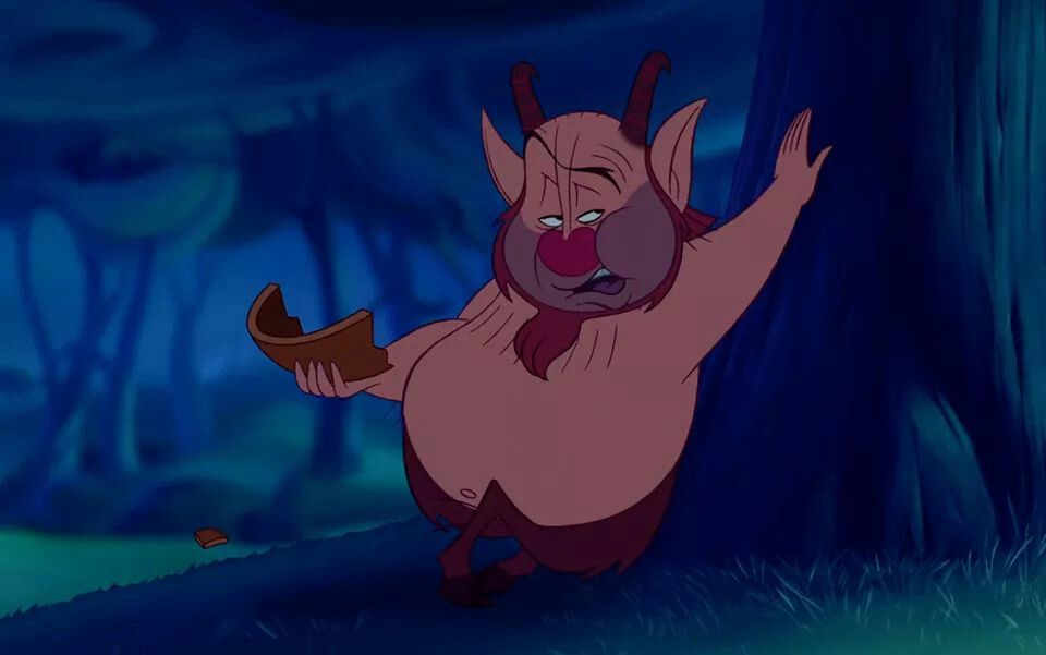 Hercules sort of played it fast and loose with nipples, giving them to the Gods like Zeus (swirly greek nipple designs FTW) but left them off mythical characters like Phil, who is even more definitionless in the parks unless you count poorly patterend loose fabric.