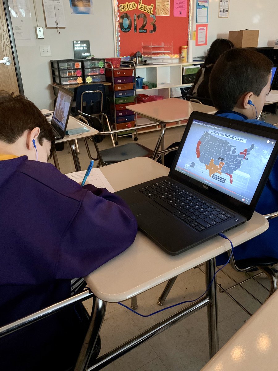 Khyde3428's tweet photo. Seat-belt Safety & Newtonโs Laws of Motion student research. Preparing for the BIG DEBATE โShould school buses have seatbelts & multiple airbags for safety?โ @GoBucsSJHS #HydeAndTeach #southsideALLin #6thgradeinprogress #RealLifeQuestions https://t.co/SIBBy8pBSA