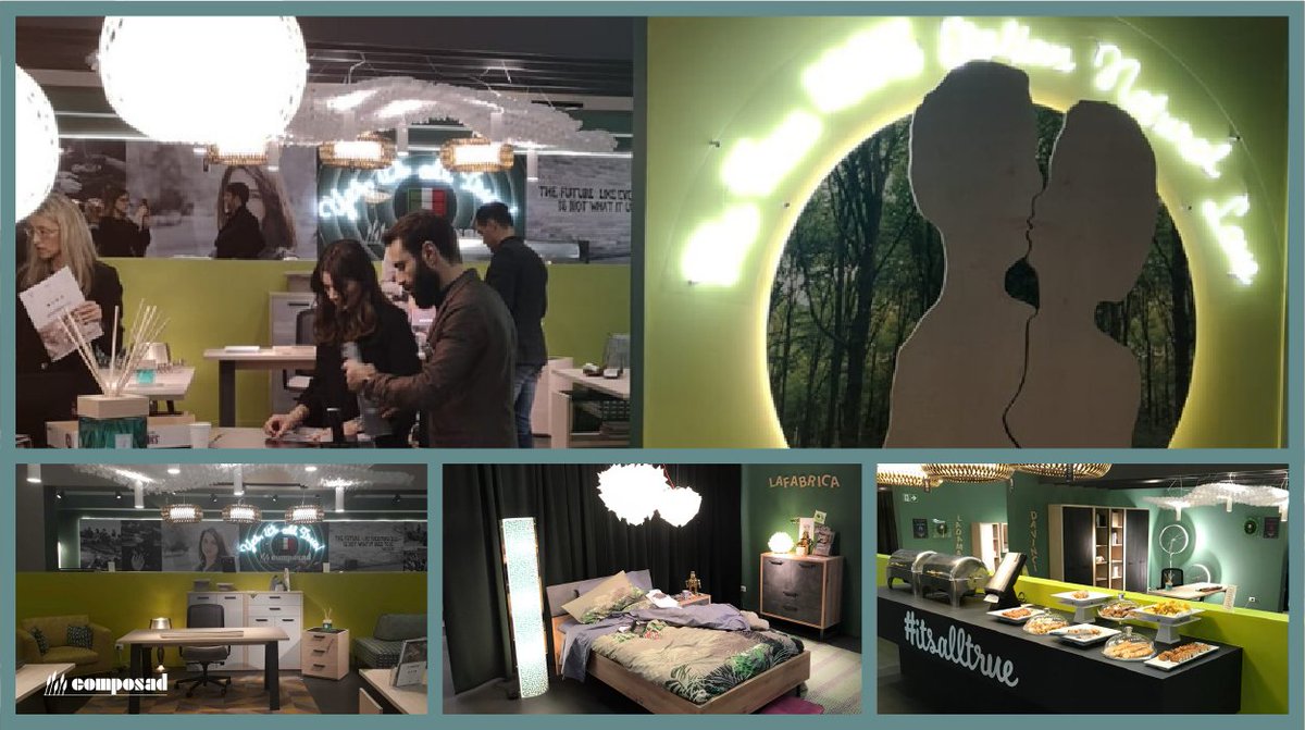 GruppoSaviola's tweet photo. 5° giorno di @imm_cologne.
Grande successo per lo stand #Composad e per la nostra filosofia legata al #design #ecosostenibile. Il Futuro non è più quello di una volta (cit. Paul Valery) ma le nostre scelte contribuiranno a renderlo migliore.
#ITSALLTRUE #ANewLifeforItalianDesign https://t.co/3yhG52BXGJ