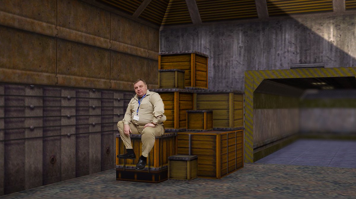 Тъй като плана за вечерта е нощна на Халф, моят каракачан пази базуката на stalkyard 😁