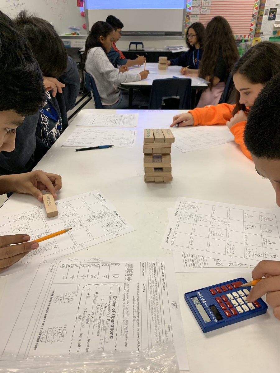 WillinghamKMS's tweet photo. Loved seeing the kids get excited to do PEMDAS! @Killian_MS @CoachWigley3 #jengaforthewin #kmspineapple https://t.co/HNS7vuhaCB