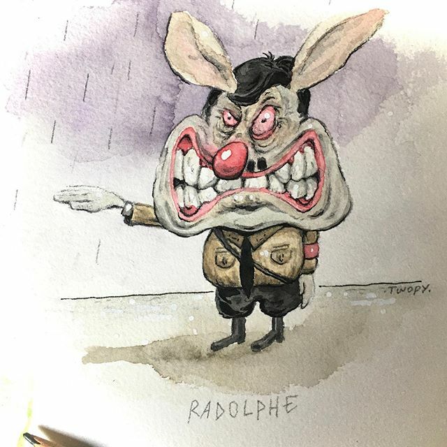 Râaa il bleut #Radolphe #rat #rats #razi #aquarelle #watercolor #paper #papier #piegearat ift.tt/2NAQaEt