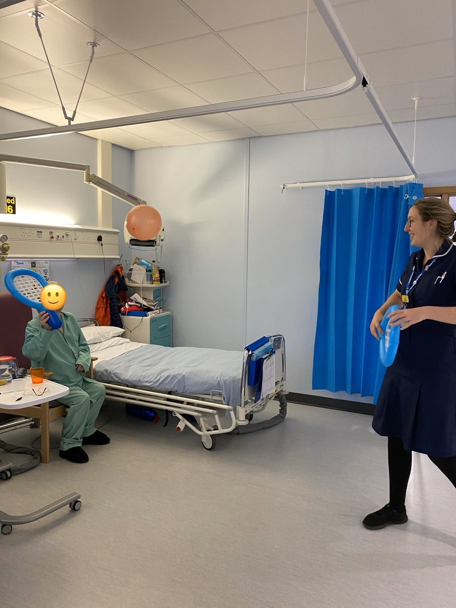 ImyOToole's tweet photo. Today we had two different #FunTimeFridays activities for the patients on #WardA528 The patients enjoyed playing #inflatabletennis followed by some #musictherapy @UHBristolNHS #ProudtoCare #MeaningfulActivities #MightyMedicine #FabChange20 https://t.co/8bitprz0A1