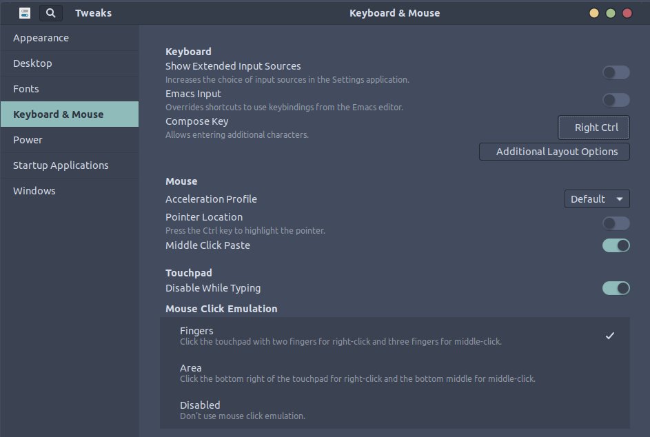 Keyboard and Mouse Preferences
