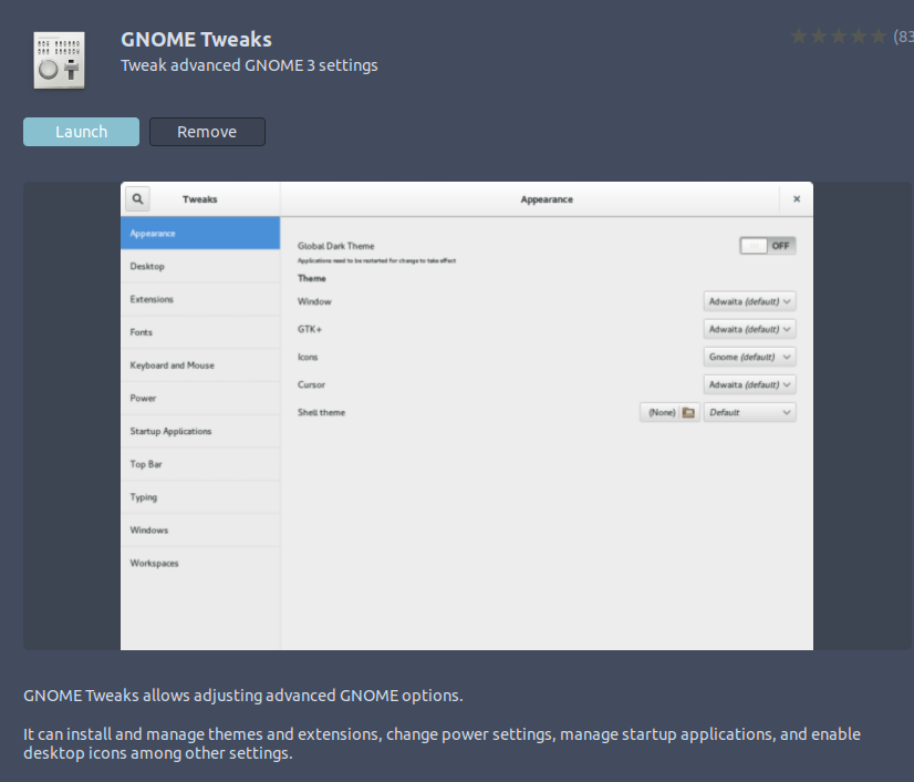 Install Gnome Tweaks