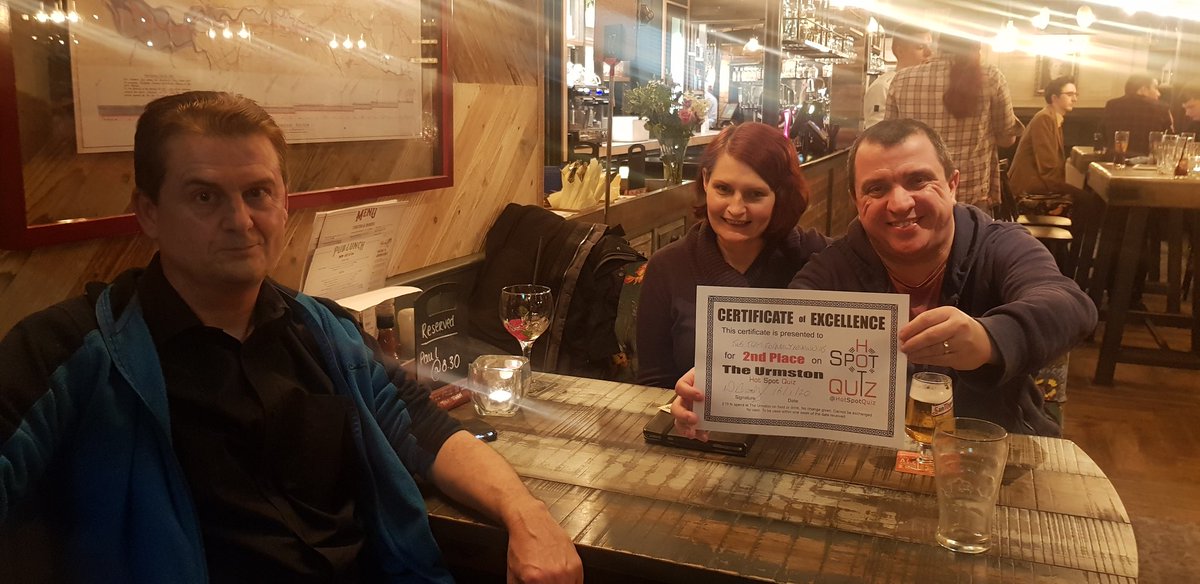 HotSpotQuiz's tweet photo. Well done to each and every one of you folks, regardless of whether you finished on the @HotSpotQuiz
at @TheUrmston It was great to see so many of you playing #SpeedBingo and my fab new #SequencialRound 👉📲
#QuizNight #SpeedQuiz #SmartPhoneQuiz #PubQuiz #UrmstonQuiz #PhoneQuiz https://t.co/KG81UIJ82A