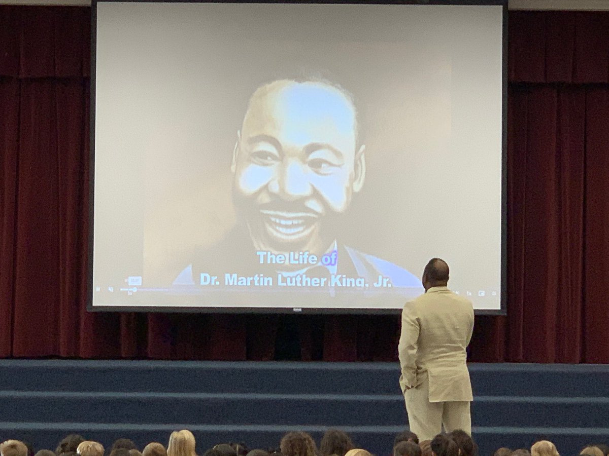 kyrenesupt's tweet photo. Kyrene de los Lagos parent, Pastor Anderson, leading a presentation on the contributions of Martin Luther King, Jr. at today’s MLK assembly. https://t.co/j1ReYoKKxE