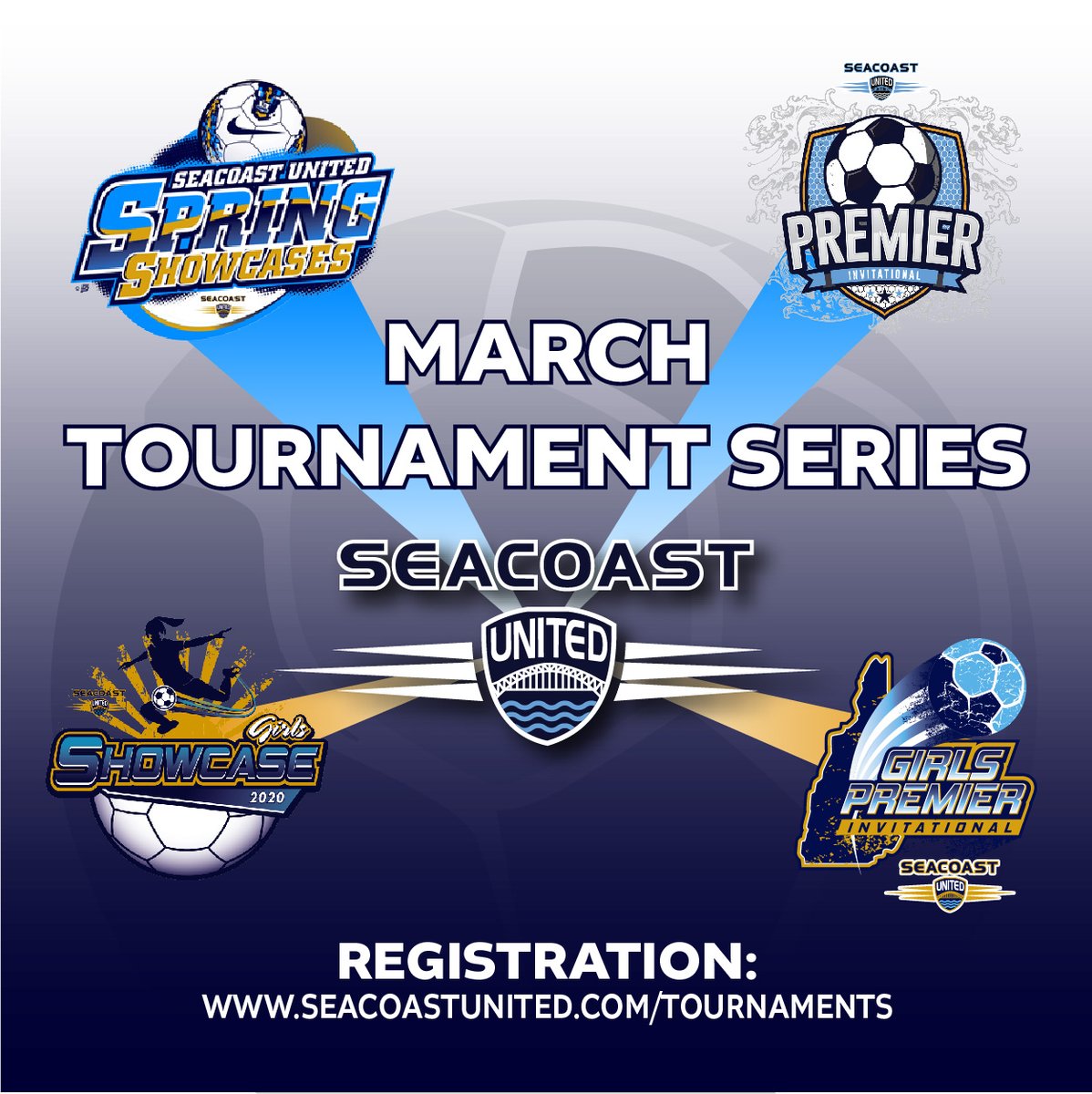Sign up today for our <a href="/seacoastunited/">Seacoast United</a> March ⚽️Tournaments!  #TournamentSeries #March2020 🏆