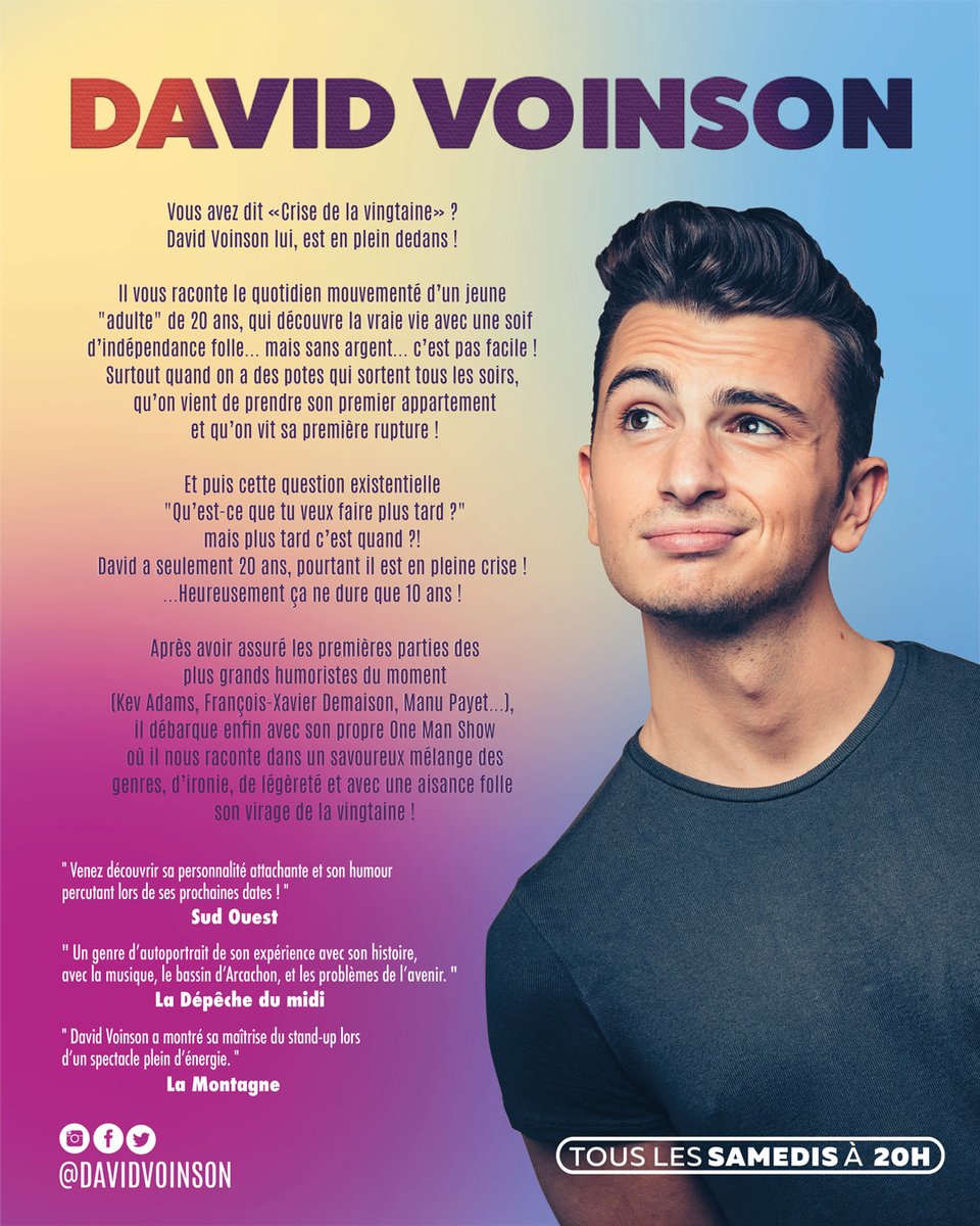 A partir du 18 Janvier à la Comédie des Boulevards ! 
#Paris #Spectacle #Humour