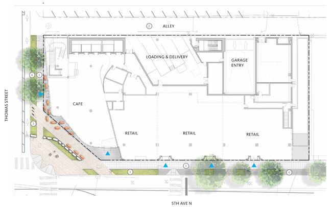 Office building to replace McDonald's across from Seattle Center: Eight-story project to include ground-floor cafe, retail space. West Design Review Board to check project on Feb. 5 ow.ly/sfNX30qahLf