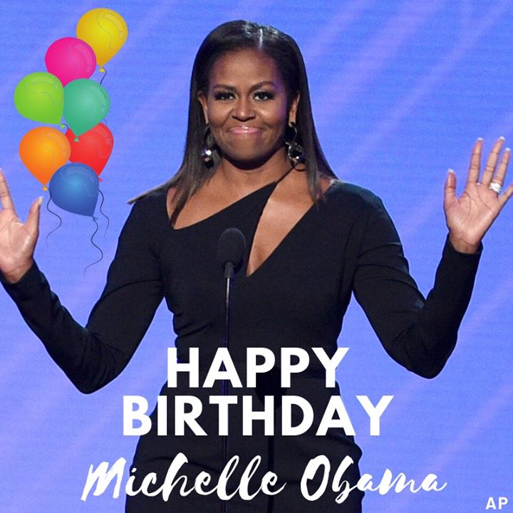 HAPPY BIRTHDAY, MICHELLE OBAMA! The former First
Lady of the United States turns 56 today. 