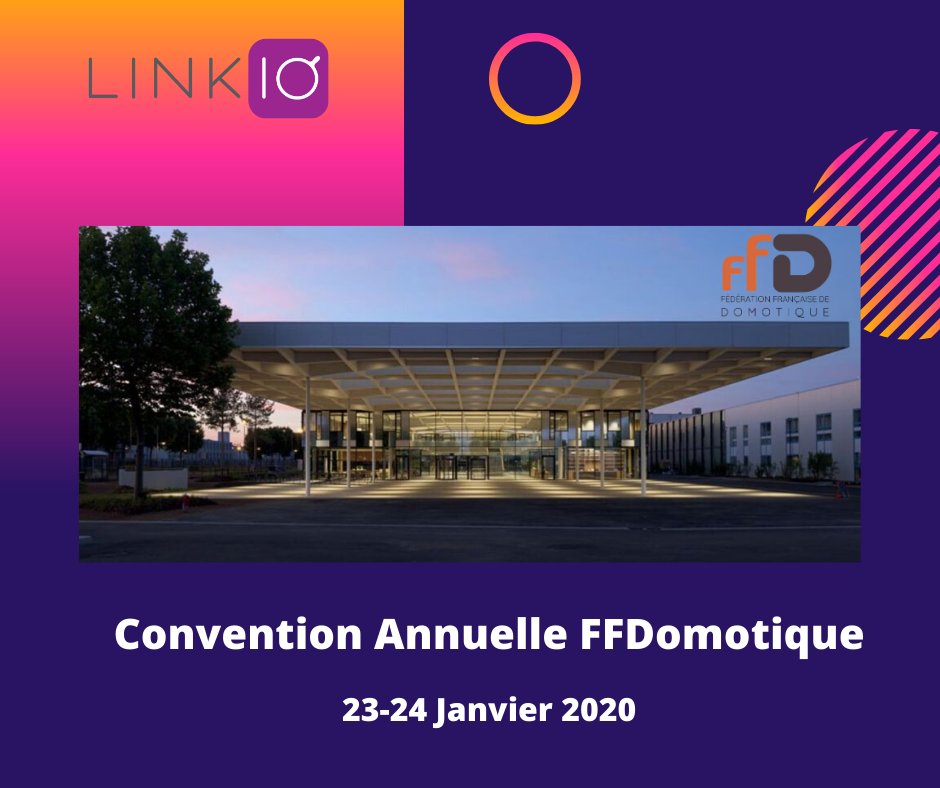 A l’occasion de la Convention Annuelle FFDomotique qui se tiendra au siège de Hager à Obernai, les 23 et 24 Janvier 2020, nous présenterons nos nouveaux produits et fonctionnalités !

Venez nous rendre visite sur notre stand! #salons #smartcities 

Site: linkio.net/business/