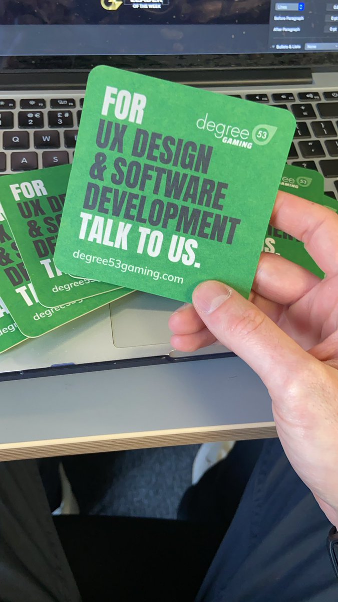Adam_Stanway's tweet photo. Company Beermats! @Degree53 #ux #agency #Manchester https://t.co/ieMUOHTHGx