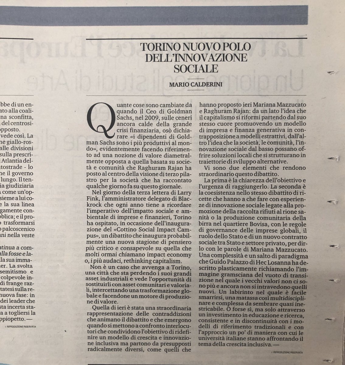 Tiresia_Polimi's tweet photo. #Torino nuovo polo dell’innovazione sociale. L’articolo di @mariocalderini oggi #17gen su @LaStampa. https://t.co/dDSvnshoz3