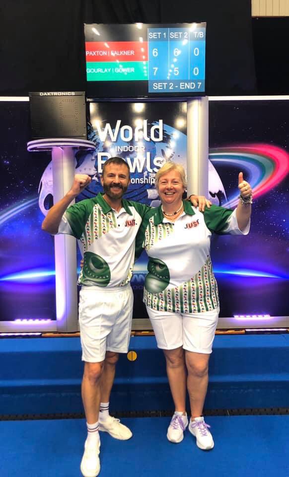 It’s Mixed Pairs Quarter Finals Day at World Indoor Bowls Championships, Potters Resort, Janice Gower &amp; David Gourlay win 7-6, 7-6 against defending Champions Ellen Falkner &amp; Robert Paxton <a href="/WeAreJustUK/">Just</a> <a href="/PottersResort/">Potters Resorts</a>