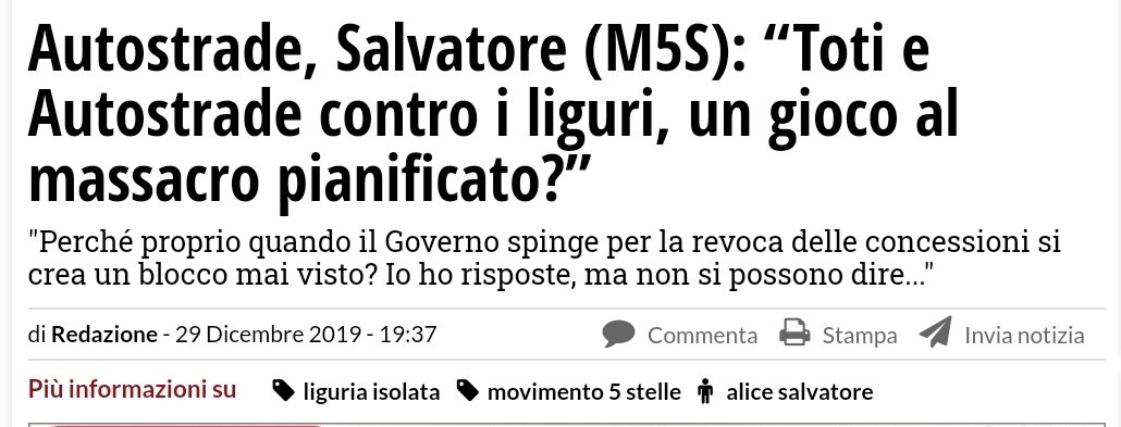 MarceVann's tweet image. ++BENETTON AVETE ROTTO I PONTI++
👉🏼Il crollo del viadotto Torino-Savona fa sentire la sua pressione anche a Piazza Affari, dove soffre Astm, la holding controllata dalla famiglia #Gavio, che ha in concessione il ponte crollato per la frana. 
#43MortiChiedonoLaRevoca