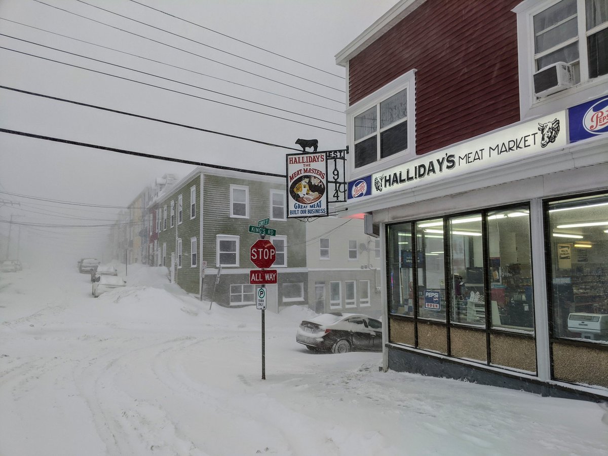lisasellspiano's tweet photo. Halliday's Meat market is open in the case you forgot something!
#hallidays @DowntownStJohns #stormchips #nlwx @weathernetwork @sjmorningshow @DestinationSJ @geoffmeeker #buylocal #snowday @NLtweets @cbcnl https://t.co/YAxSLJ5bW9