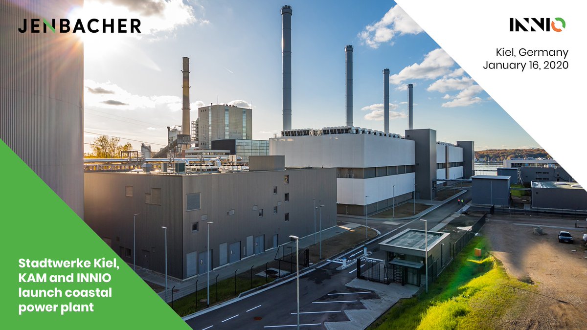 INNIO_Group's tweet photo. #INNIO, @stadtwerkekiel, and #KraftanlagenMünchen celebrate one of Europe‘s most modern and flexible gas-fired power plants! 20 #Jenbacher #J920 #FleXtra gas engines are generating 190 MW of electrical power while reducing carbon dioxide output by 70%! https://t.co/RsOFHLEtXL https://t.co/uYTN7VHQa1