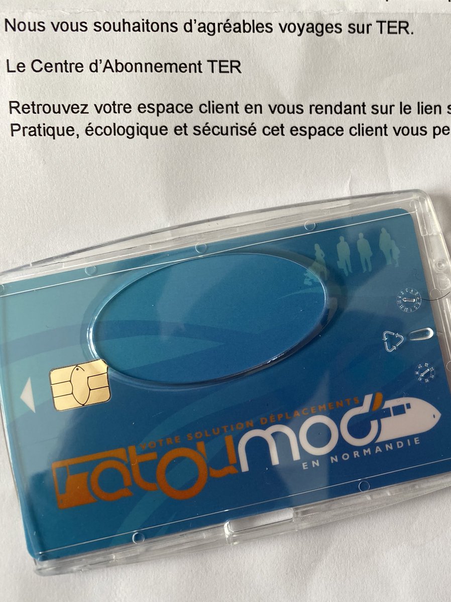 udupc14's tweet photo. #atoumod #normandie
Les cartes ATOUMOD pour les optiforfaits arrivent. Bcp sont arrivées aujourd’hui
Maintenant à vérifier qu’elles fonctionnent bien, qu’elles passent les contrôles et les portiques à Paris Saint Lazare
Cc @UsagersSNCF https://t.co/Uz1699t38B