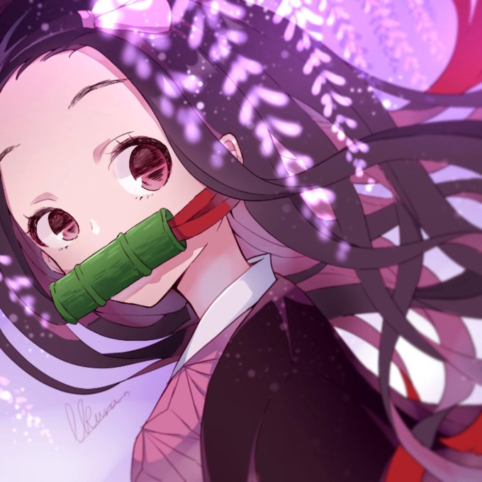 華乃💐さんがTwitterに投稿した竈門禰豆子(鬼滅の刃)のイラスト。