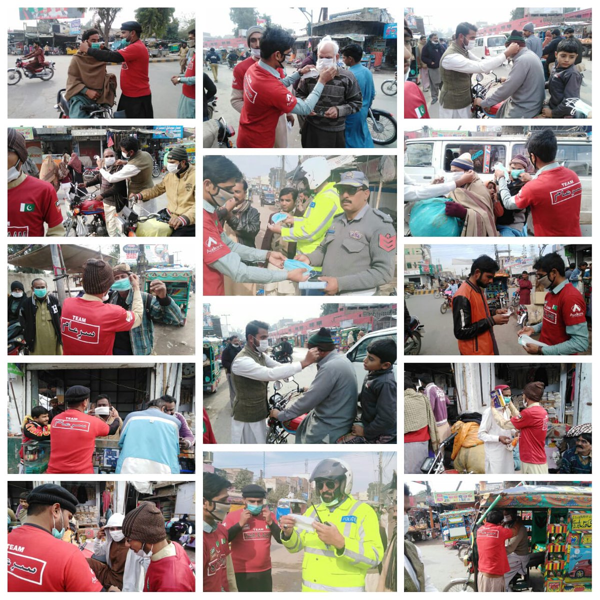 duasial5's tweet photo. آج ٹیم سرعام خانیوال کے جانبازوں نے دھند اور ماحولیاتی آلودگی سے بچاؤ کے لیے شہریوں، موٹرسیکل و رکشہ سواروں میں سیفٹی ماسک تقسیم کئے۔۔۔
🇵🇰 پاکستان ذندہ باد
#TeamSareaamKhanewal 
@iqrarulhassan 
@WazimSyed https://t.co/3bkfEbD7vQ
