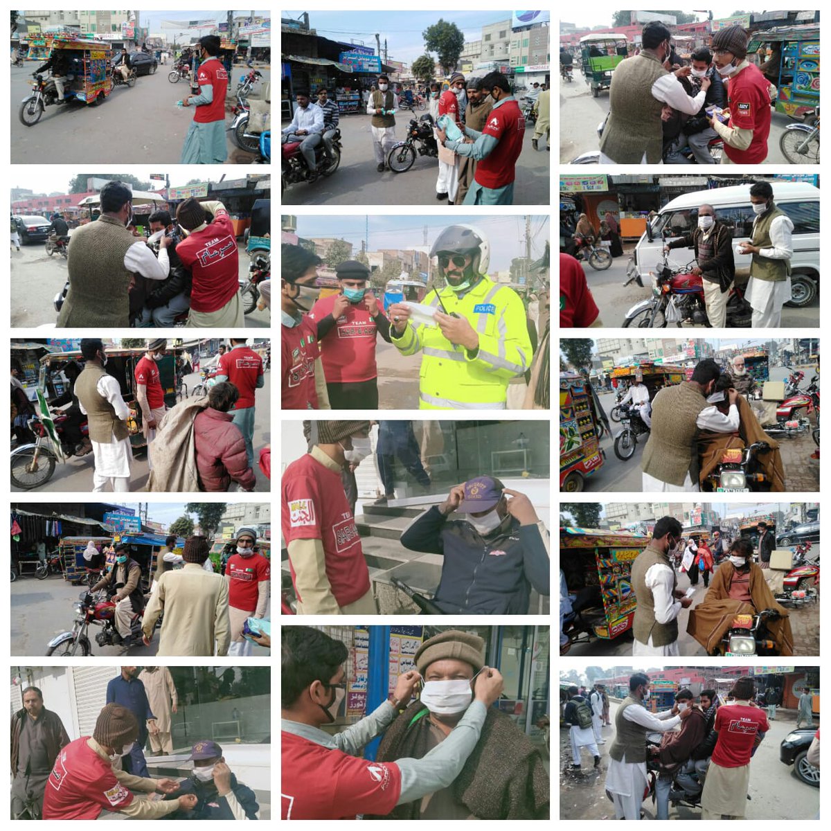duasial5's tweet photo. آج ٹیم سرعام خانیوال کے جانبازوں نے دھند اور ماحولیاتی آلودگی سے بچاؤ کے لیے شہریوں، موٹرسیکل و رکشہ سواروں میں سیفٹی ماسک تقسیم کئے۔۔۔
🇵🇰 پاکستان ذندہ باد
#TeamSareaamKhanewal 
@iqrarulhassan 
@WazimSyed https://t.co/3bkfEbD7vQ