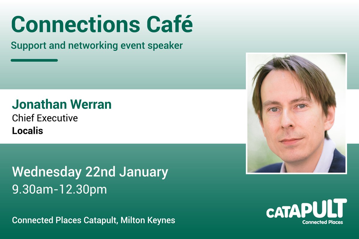 jonathanwerran's tweet photo. Am speaking @CPCatapult Connections Café: support & networking event at their home in Milton Keynes next Wednesday 22nd Jan. How to #levelup with #cleanlocalgrowth is the subject. For more information or to register for free 👉 https://t.co/P5RgXp0DON https://t.co/bAONEP0t7A