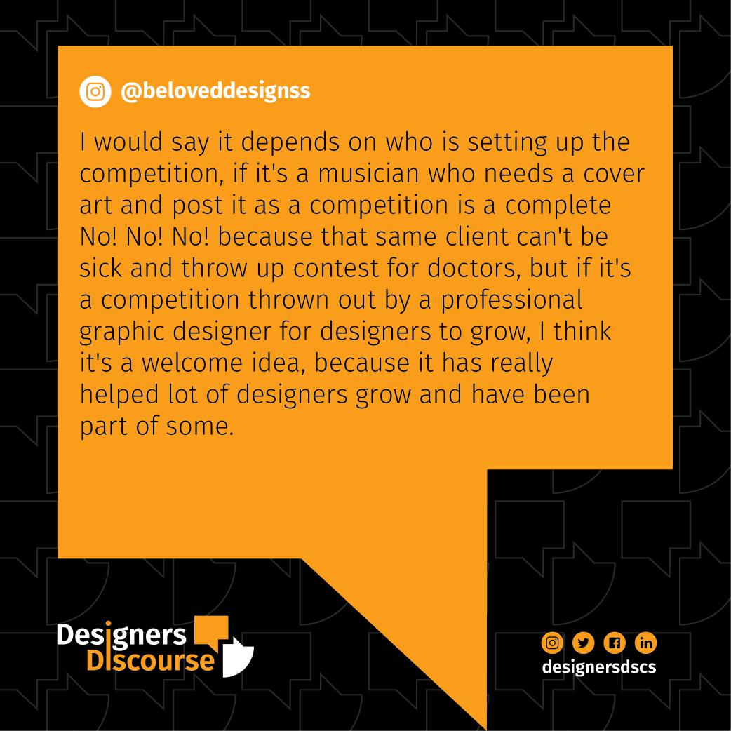 designersdscs's tweet photo. 📖
Snippets of contributions from Episode 3 of #DesignersDiscourse, titled, 'Design Competition: To Participate or Not To Participate?'
Stay tuned for Episode 4.
#designcompetition #graphicdesigncompetition #toparticipate #nottoparticipate https://t.co/SzZvdsQa2K